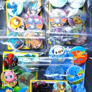 Assorted Pokemon Button Pins