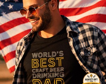Craft Beer Drinking Dad Shirt, Funny Father's Day Gift, Beer Lover Tee