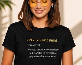 Cerveza Artesanal Definition T-Shirt, Craft Beer Spanish Tee, Brewery Style Shirt