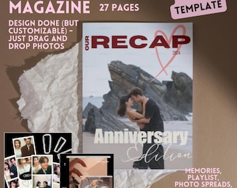 Beziehung Magazin Canva Template Design | Digitales Scrapbook | Valentinstag Geschenk | Jubiläumsgeschenk | Freund Geschenk | Freundin Geschenk
