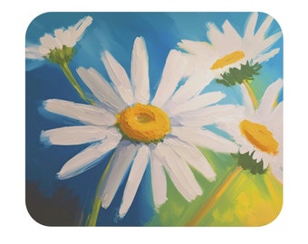 Daisy Mouse Pad, Floral Mouse Pad (Rectangle)