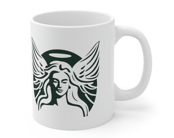 Starbucks Inspired Ceramic Coffee Mug, 11oz