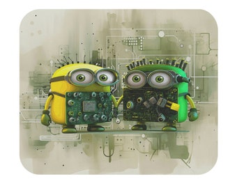 Minion Like Mouse Pad, Circuit board Background  Mouse Pad (Rectangle)