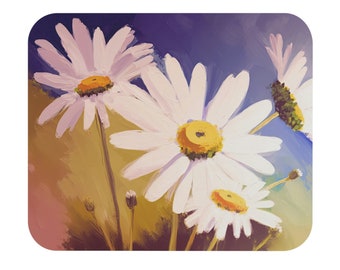 Daisy Mouse Pad, Floral Mouse Pad (Rectangle)