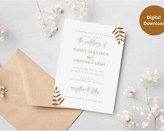 Rustic Charm: Digital Wedding Invitation Suite for Your Perfect Country Celebration