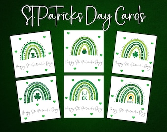 Printable St. Patrick's Day Cards, Classroom St. Patrick's Cards, St. Patrick's Day Tags, St. Patrick's Day Rainbow Cards, Instant Download
