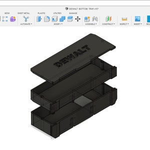The Best Dewalt Tough System 2.0 insert 2 stage trays with magnetic lock together system (Digital download)3d printer