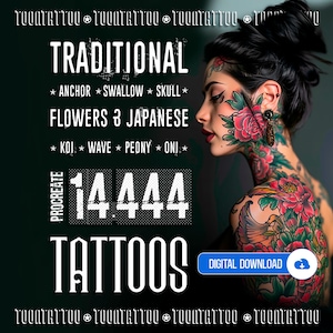 Procreate Tattoo Brushes | Tattoos Design | Procreate Tattoo Bundle | Tattoo Stamps Procreate - Tattoo Art - ALL TATTOOS