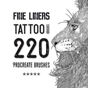 Pinceles para tatuajes: juego de pinceles delineadores finos para PROCREATE / Micron pen Fineliners, pinceles para puntear, entintado y arte lineal / FINE LINER