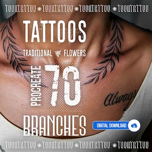 Procreate Branches Stаmрs Tattoo Brushes For PROCREATE - Best Branches Tattoo Designs | Tattoo Sets for iPad - Branches