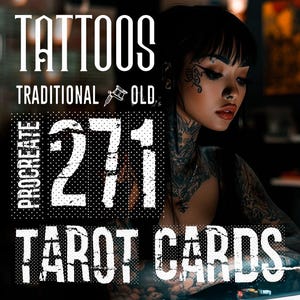Tarot Card Brushes Tattoo Stamps für PROCREATE - Die besten Tarot Tattoo Designs | Tattoo Sets für iPad - TAROT KARTEN