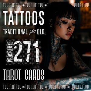 Tarot Card Brushes Tattoo Stаmрs For PROCREATE - Best Tarot Tattoo Designs | Tattoo Sets for iPad - TAROT CARDS