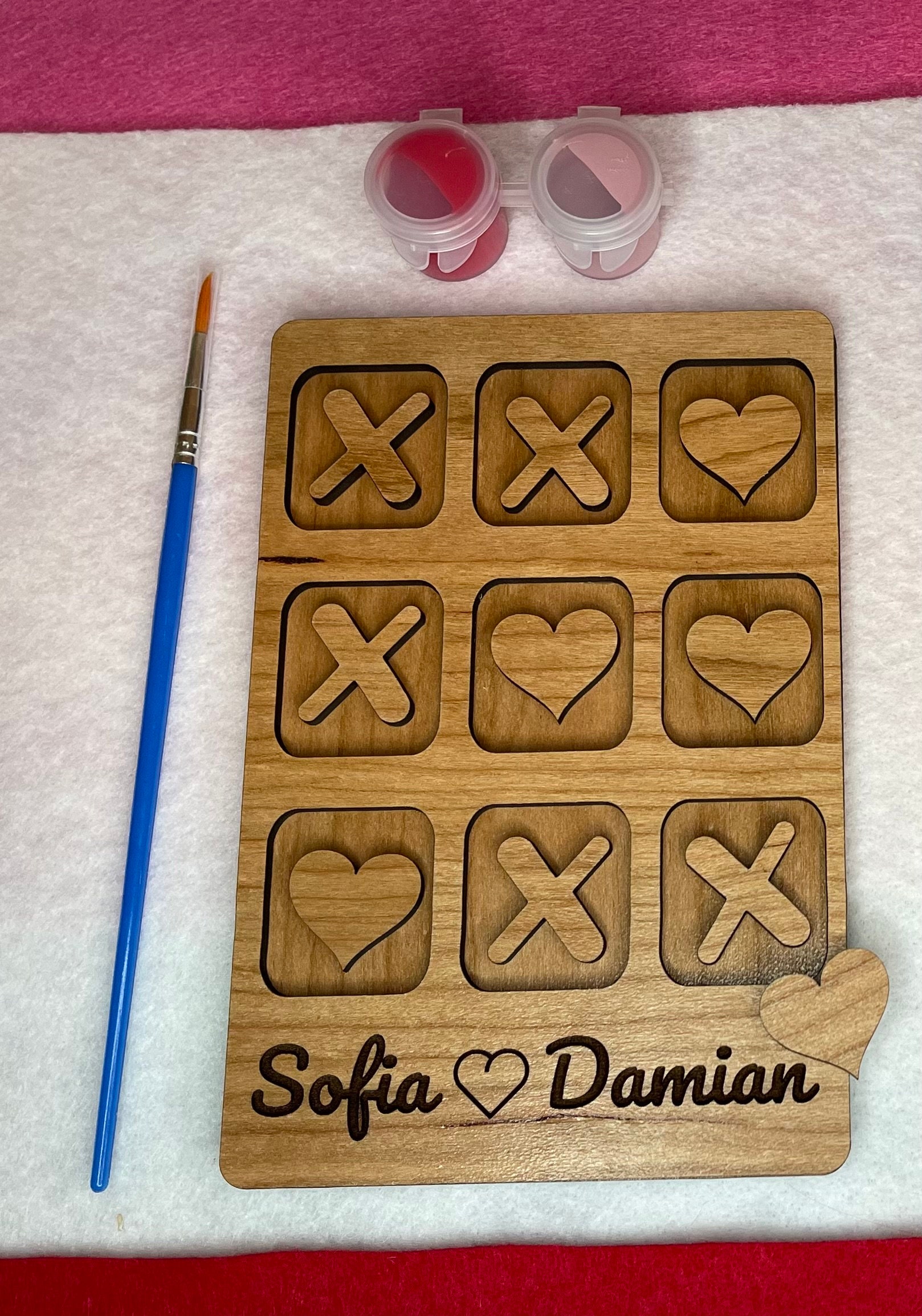 DIY Tic Tac Toe Game - Paint Your Own Pieces! - Etsy