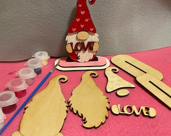 Gnome Craft Kit with paint and brush