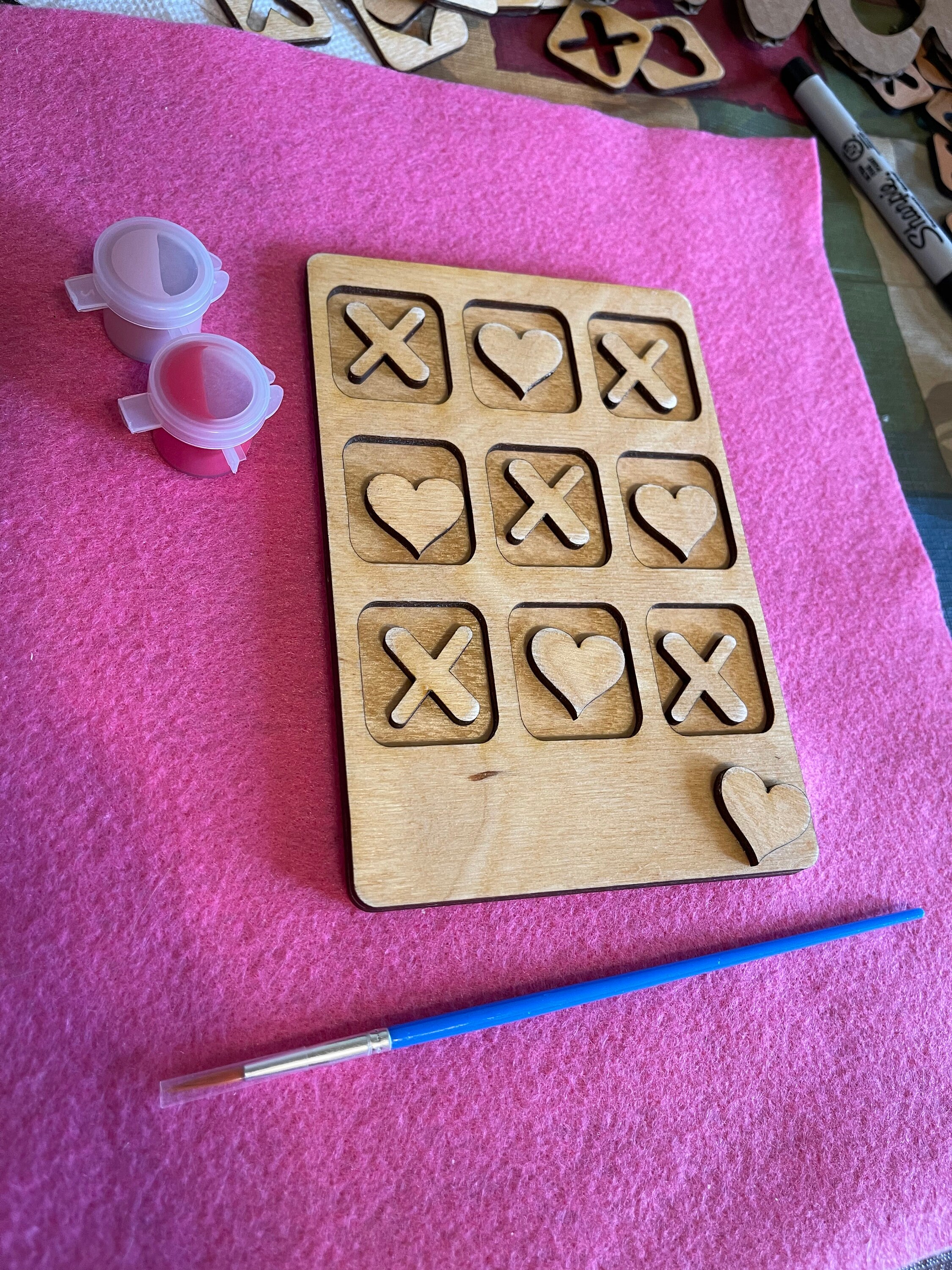 DIY Tic Tac Toe Game - Paint Your Own Pieces! - Etsy