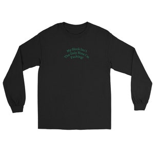 Camiseta de manga larga con lema táctico bordado para hombre