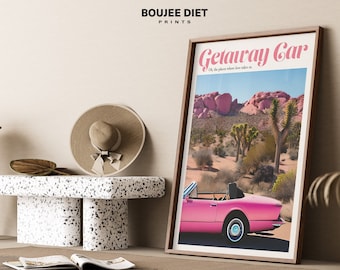 Getaway Car Taylor Poster Vintage Style Taylor Retro Taylor Poster Pink Girly Wall Art Swiftie Gift Boujee Apartment PRINTABLE WALL ART |752