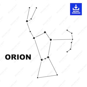 Orion Sternbild Sternkarte SVG Orion SVG Sternkarte Clip Art Orion Stern Stern Layout SVG | 008