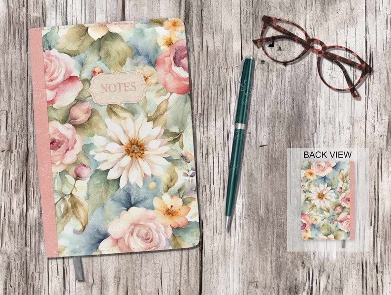 Sublimated Journal Soft Floral Journal Sublimation Design Template for Personalization and ...