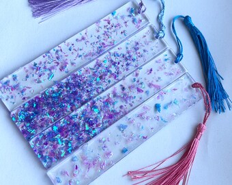 Beautiful Glitter Confetti Resin Bookmarks