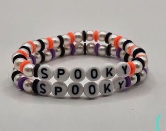 Spooky pearl Halloween bracelets