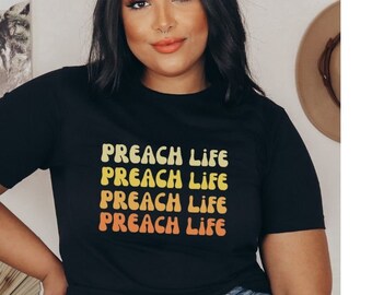 Preach Life T-Shirt, Religious Jersey Nurse T-Shirt, Church T-Shirt, Preach Life T-Shirt for Women, Preach Life T-Shirt For Men