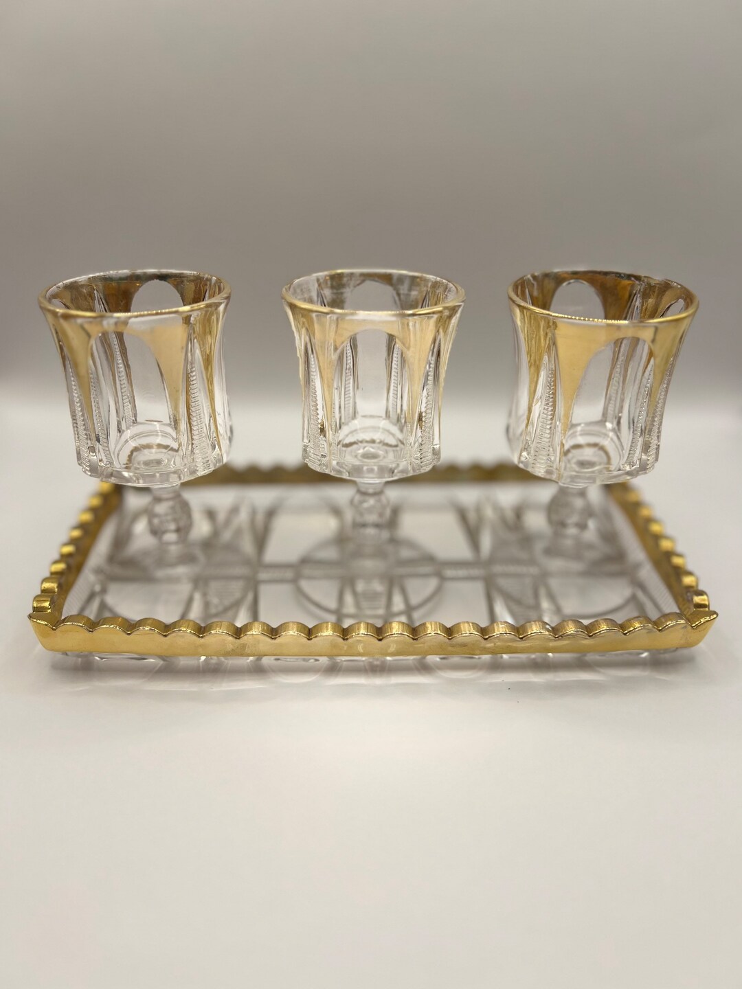 Antique 1901 EAPG Tarentum Glass Co Pattern No. .292 Four Piece Set