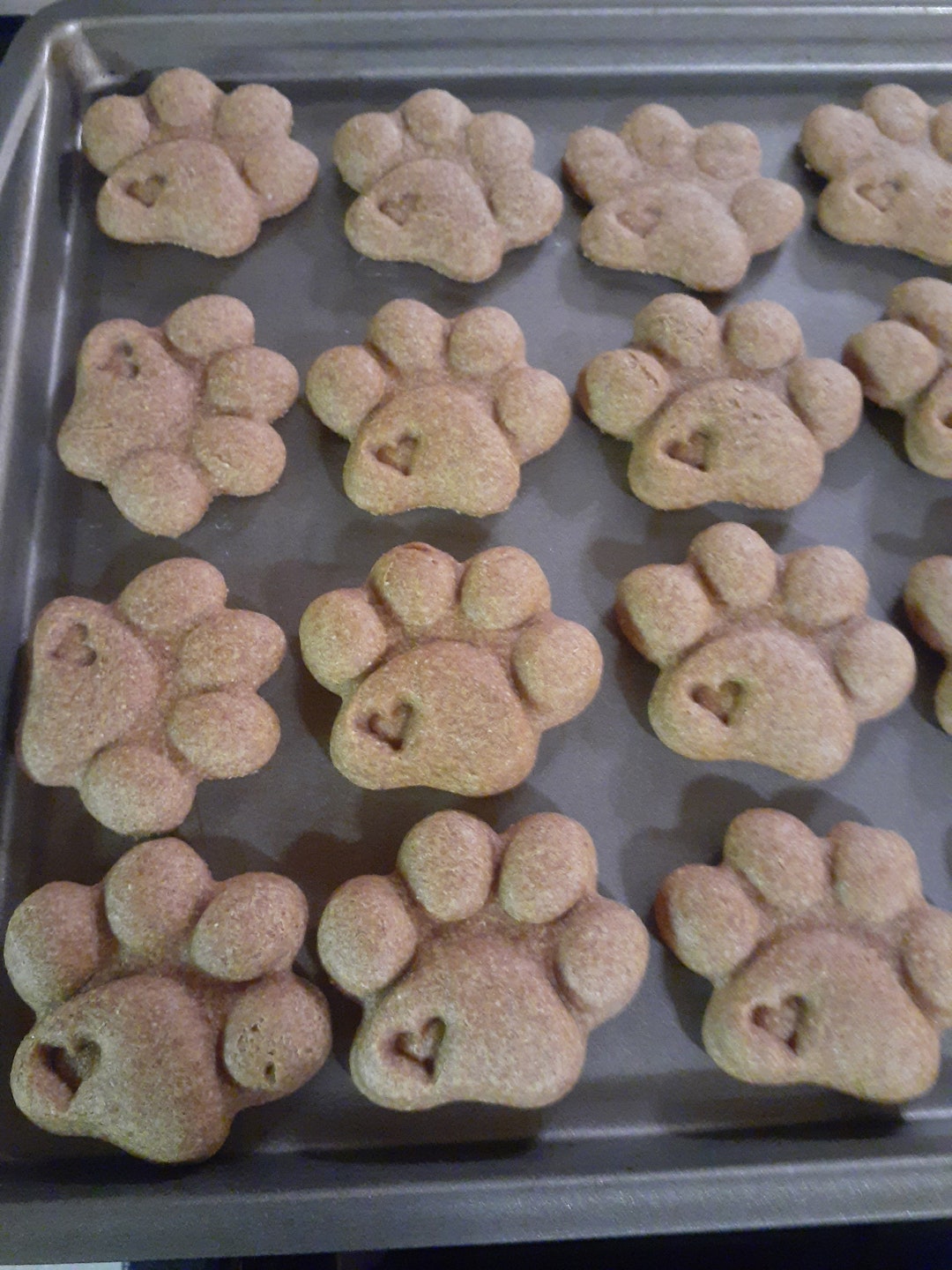 120 Medium Bulk Dog Treats Dog Paw Print Cookies Peanut Etsy