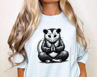 Opossum, Ironic Tshirt, Yoga T-shirt Unisex Motivational Inspirational Shirt, Meditation, Meditation Tshirt, Yoga Tshirt, Motivational Shirt