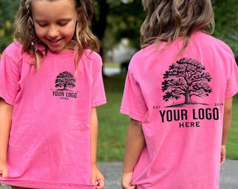 Custom Kid Shirt, Custom Logo Shirt, Personalize Shirt Front Back, Kid Comfort Colors Shirt, Custom Toddler Shirt, Kid Custom Logo Shirt
