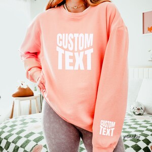 Custom Summer Sweatshirt, Comfort Colors Shirt, Custom Pocket Shirt, Custom Shirt, Custom Text Shirt, Custom Sleeve Personalized Shirt