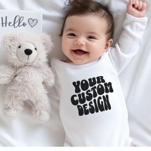 Custom Baby Bodysuits, Your Design or Logo Printed Directly Onto a Bodysuit, Custom Design Toddler Shirt, Custom Text Printed Kids Outfit