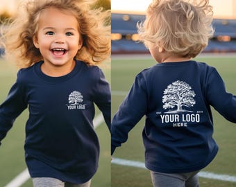 Toddler Long Sleeve, Custom Toddler Shirt, Baby Long Sleeve, Custom Logo Shirt, Personalize Shirt Front Back, Custom Kid Shirt