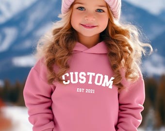 Custom Toddler Hoodie, Custom Logo Shirt, Personalize Sweater, Custom Kid Shirt, Toddler Sweatshirt, Kids Pullover, Custom Text Hoodie