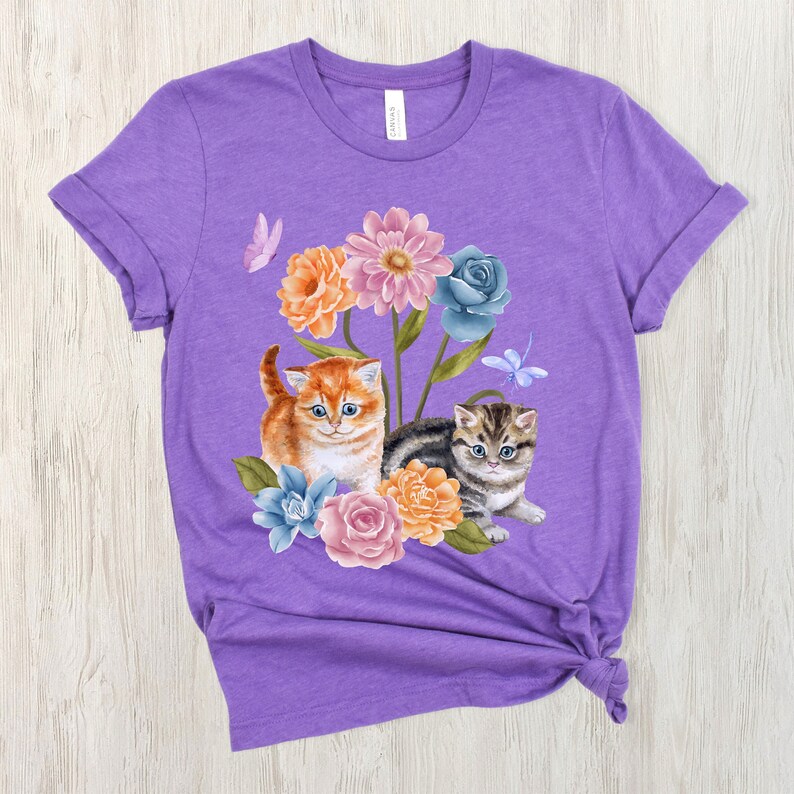 Vintage Cat Tshirt, Vintage Kitten Shirt, 1990s Womens Cat Shirt