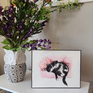 Original Cat Painting Titan The Cat Portrait Watercolor Painting Animal Portrait Gift For Cat Lover Cat Art Wall Art Wall Decor Gift