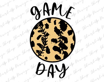 Game Day Leopard Baseball PNG Game Day Baseball PNG Leopard Baseball Mom Png Leopard Print Png Baseball Instant Download Baseball Kid Png