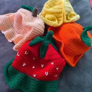 Crochet Fruit Bucket Hat