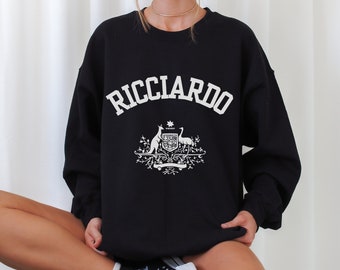 Daniel Ricciardo Australian Crest Crewneck Sweatshirt - Formula 1 - F1 Racing