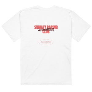 Comfort Colors Sunday Racing Club Red Car Overlay T-shirt - Formula 1 - F1 T-shirt