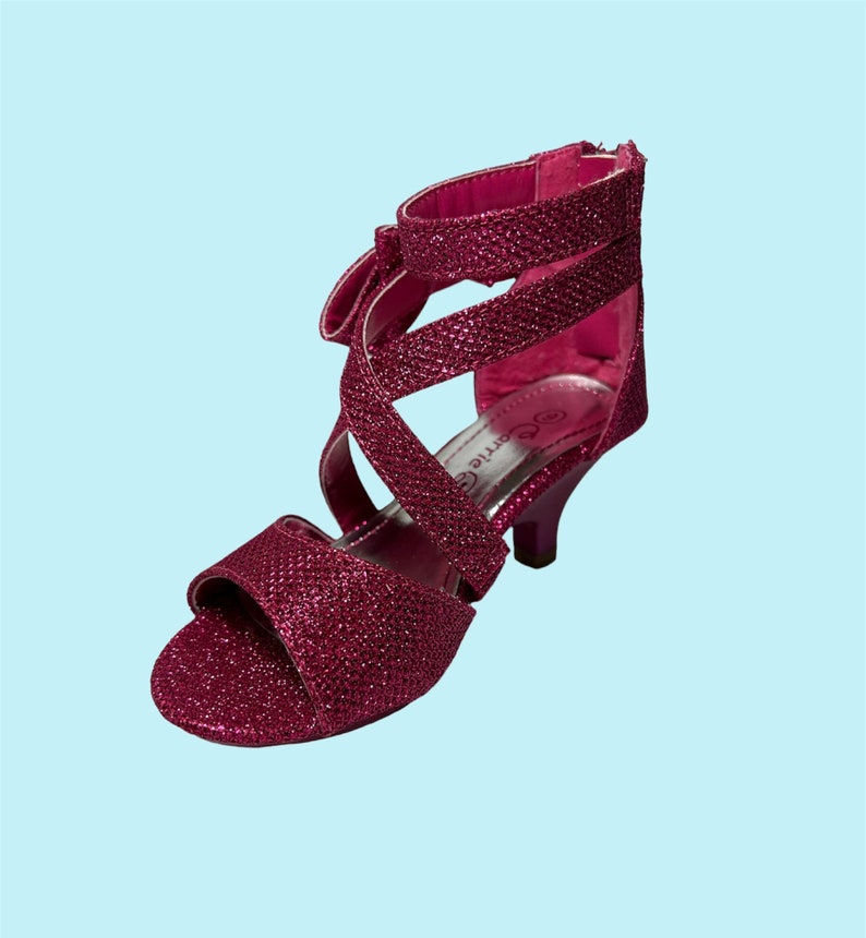 High Heels for Kids, Little Girls High Heel Dress Shoes, Fuchsia Pink