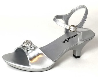 little girls high heel shoes kids high heels childrens high heels silver