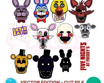 Five Nights at Freddy's Bundle: SVG PNG Vector Designs (Digital Download)
