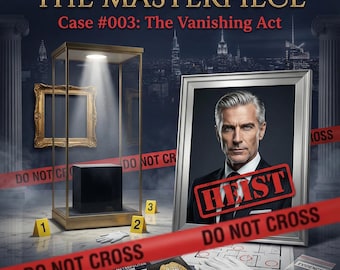 Art Heist Mystery Game Printable | The Masterpiece Escape Room Party Game for Adults | Detective Puzzle Instant Download
