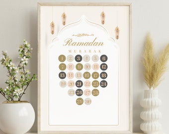 Printable Ramadan Calendar, Instant Download