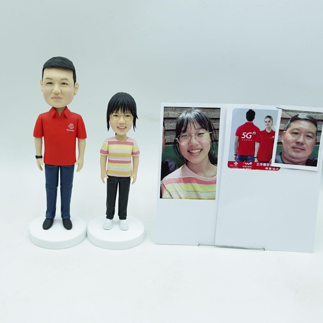 Mom Dad Bobblehead - Parents Together Figurine Set Gift main image 1