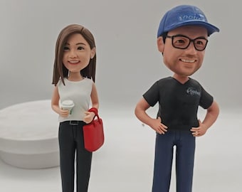 Custom 3D Statue Bobbleheads, Best Anniversary Gift for Husband, Your Own Personalized Movable Doll, Coolest Memorial Gift for Employee,Boss