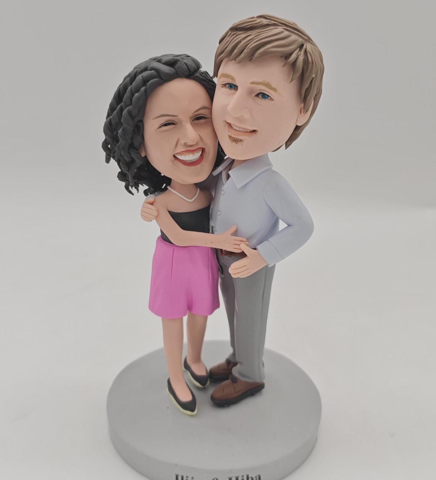 Custom wedding couple bobbleheads, figurines for athletes, unique anniversary gifts, personalized gifts,gifts for couples