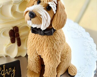 Estatua de perro personalizada, estatua de mascota, topper de cumpleaños de mascota, topper de pastel de boda, topper de pastel de mascota, topper de pastel de cumpleaños de mascota, mascota de aniversario