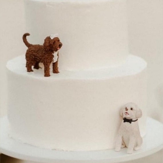 Dog Cake Topper Dog Wedding Cake Topper Pet Birthday Topper Custom Pet Figurine Teddy Figurine Wedding Cake Topper Pet Figurine Etsy